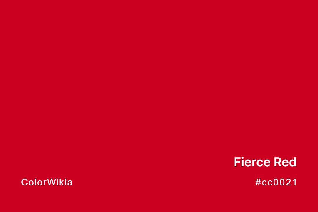 Fierce Red Color – #cc0021: Codes and Complete Breakdown