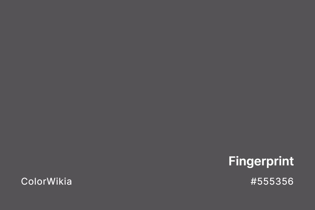 Fingerprint Color – #555356: Codes and Complete Breakdown