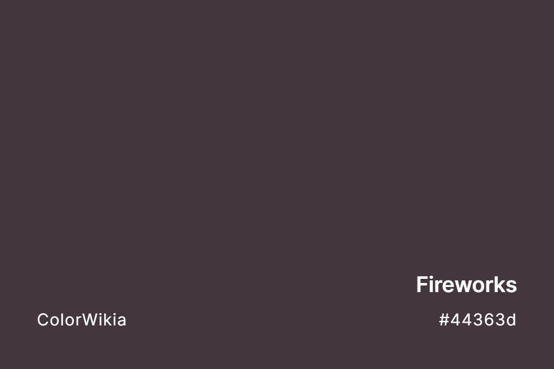 Fireworks Color – #44363d: Codes and Complete Breakdown