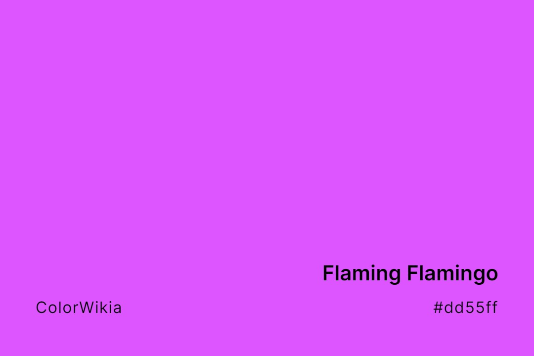 flaming flamingo color dd55ff