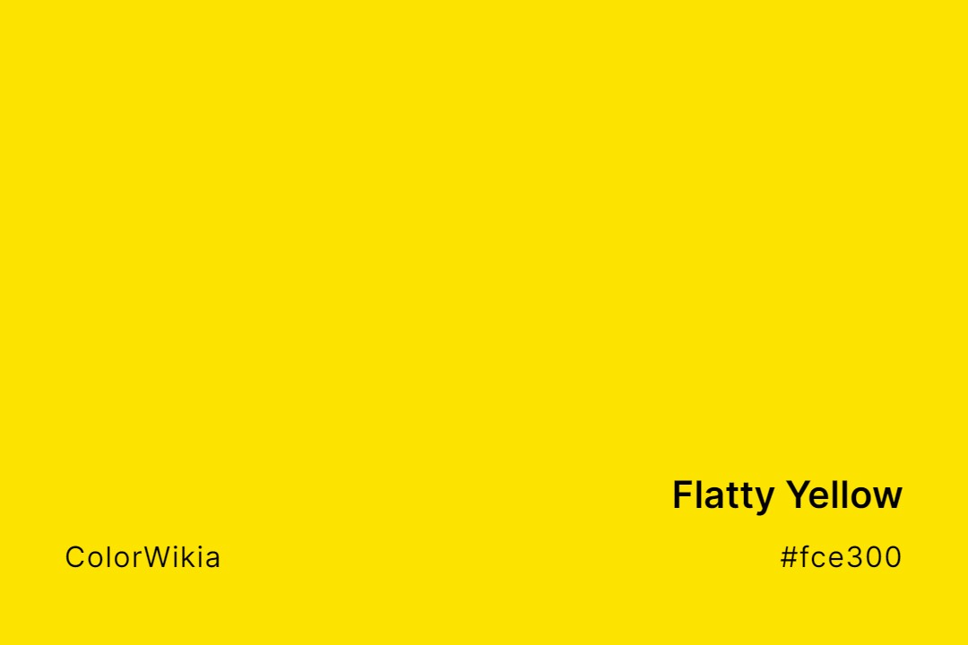 Flatty Yellow Color – #fce300: Codes and Complete Breakdown