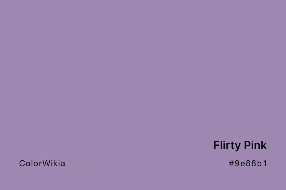 Flirty Pink Color – #9e88b1: Codes and Complete Breakdown