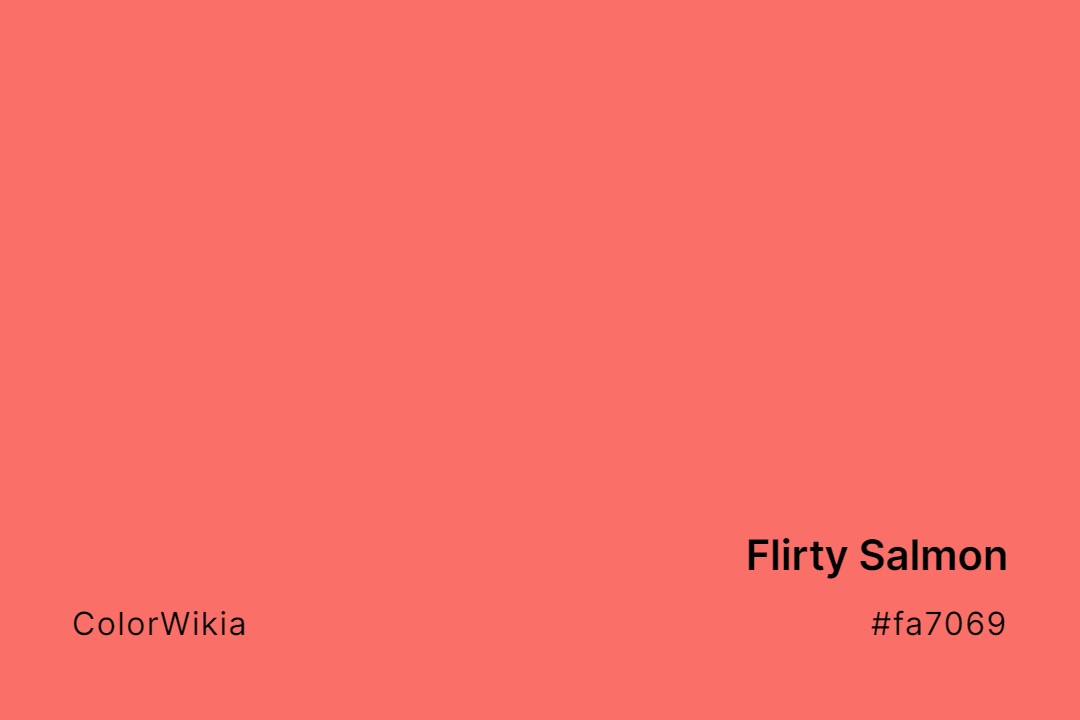 flirty salmon color fa7069