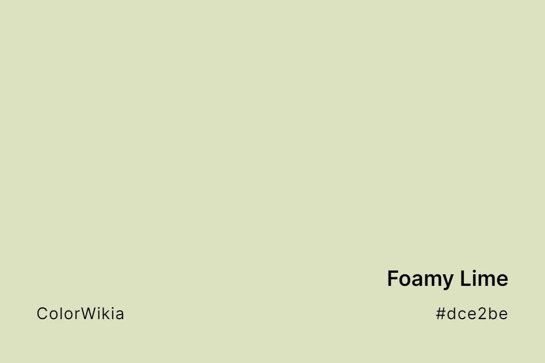 Foamy Lime Color – #dce2be: Codes and Complete Breakdown