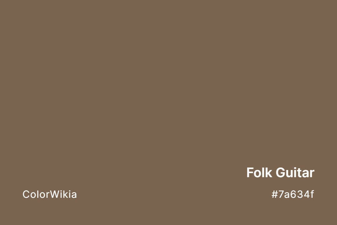 folk guitar color 7a634f