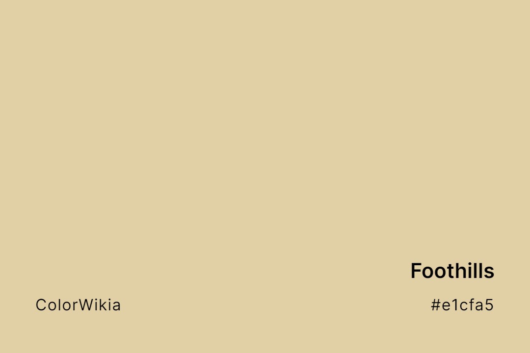 Foothills Color – #e1cfa5: Codes and Complete Breakdown