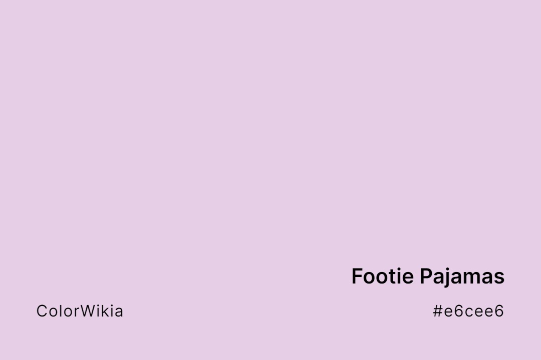 Footie Pajamas Color – #e6cee6: Codes and Complete Breakdown