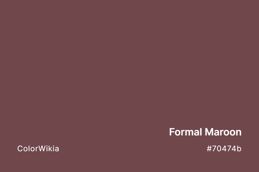 formal maroon color 70474b