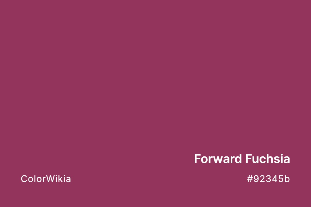 Forward Fuchsia Color – #92345b: Codes and Complete Breakdown