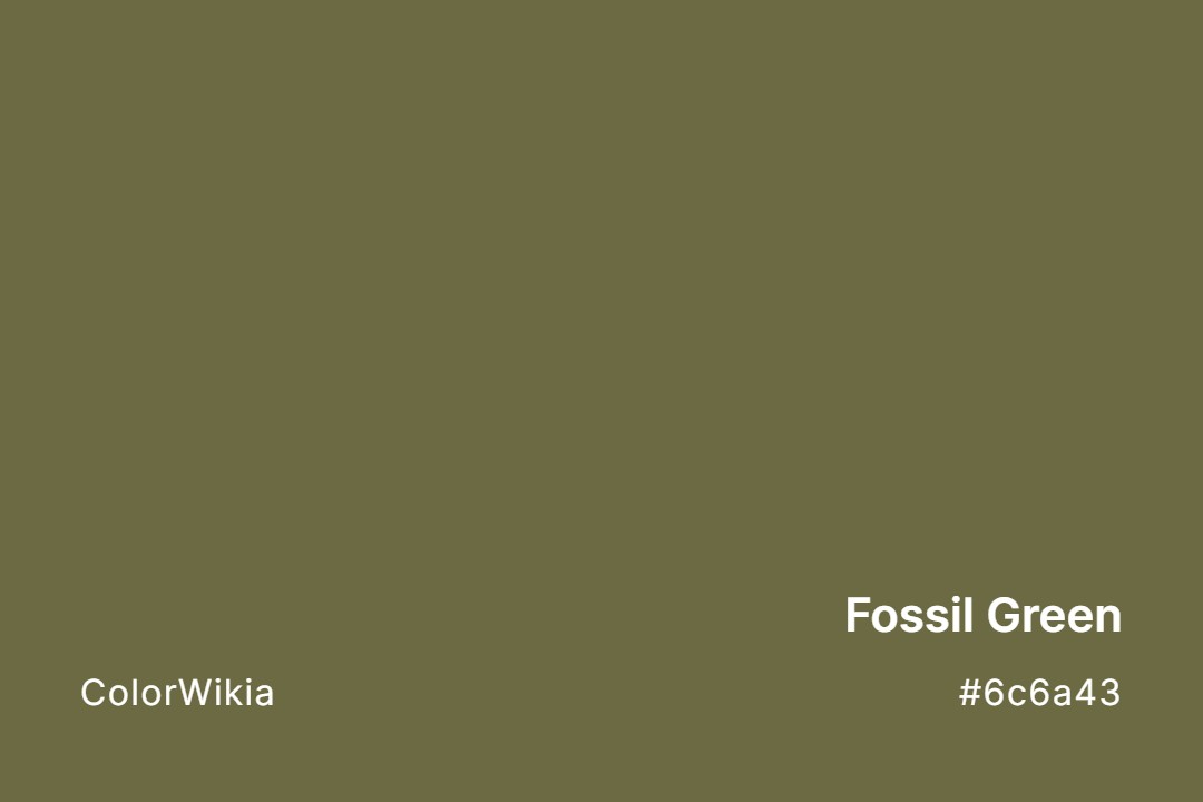 fossil green color 6c6a43