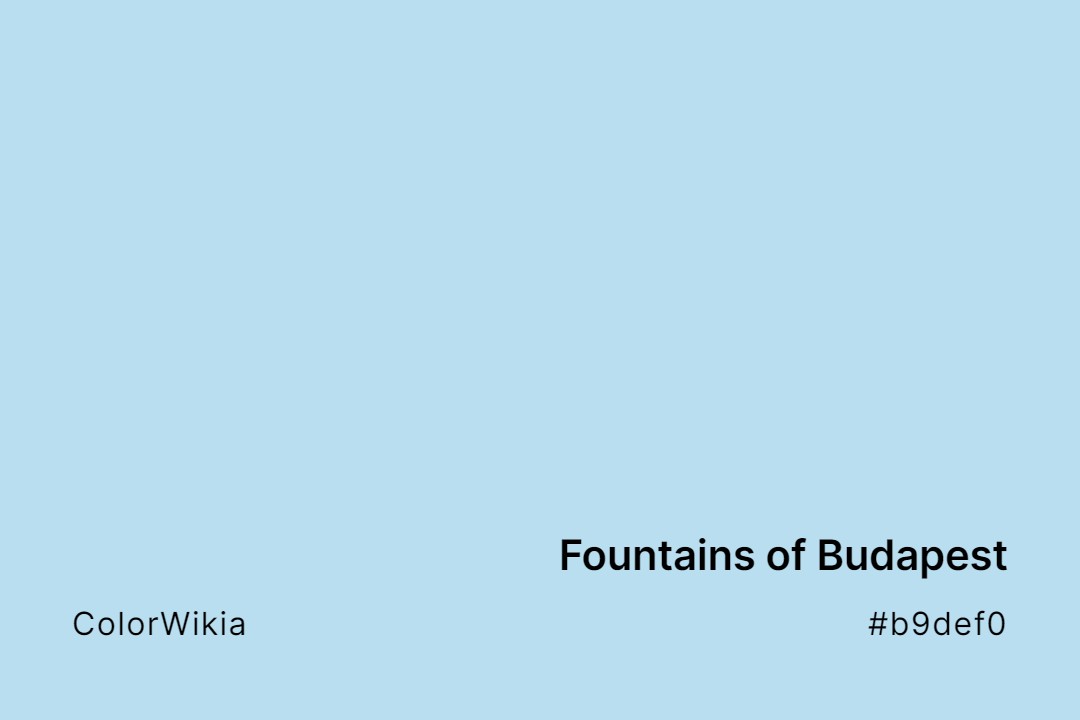 Fountains of Budapest Color – #b9def0: Codes and Complete Breakdown