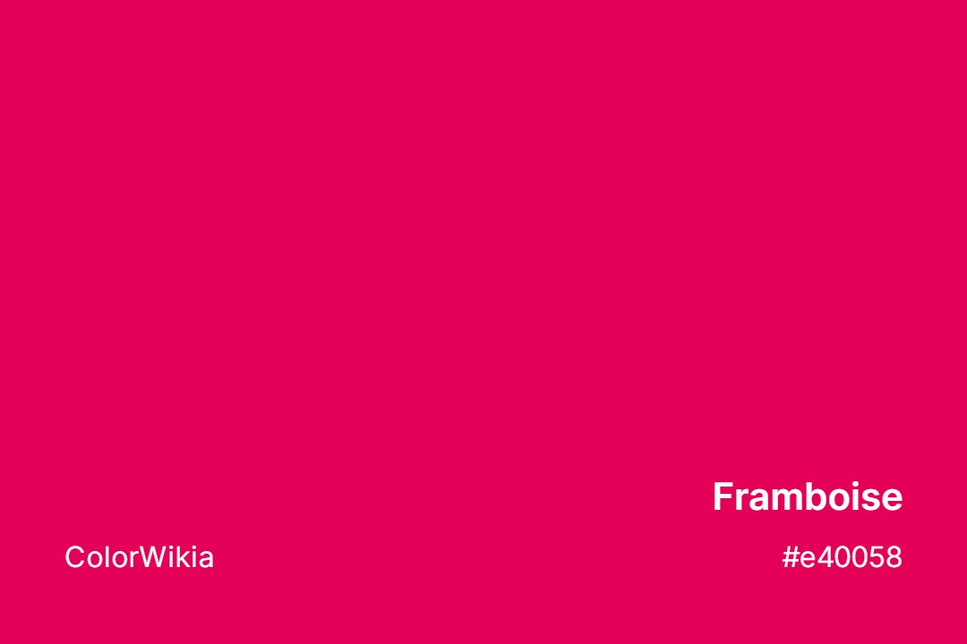 Framboise Color – #e40058: Codes and Complete Breakdown