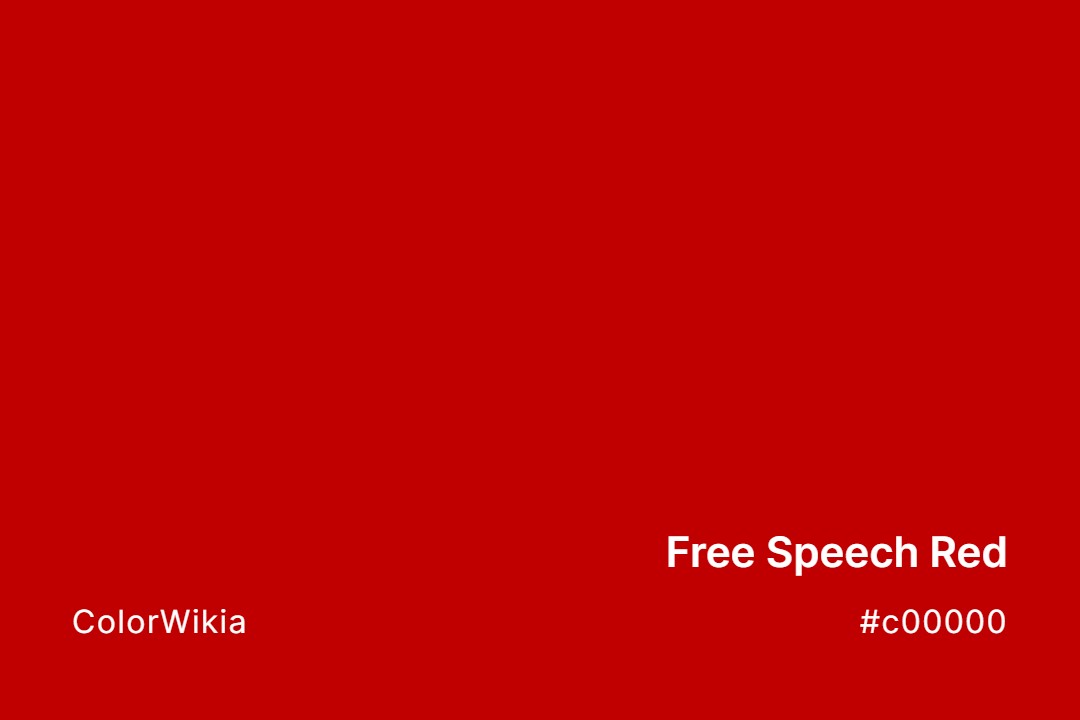 Free Speech Red Color – #c00000: Codes and Complete Breakdown