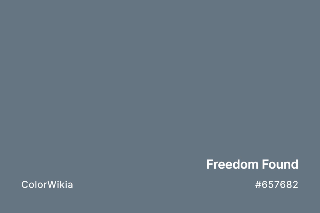 Freedom Found Color – #657682: Codes and Complete Breakdown