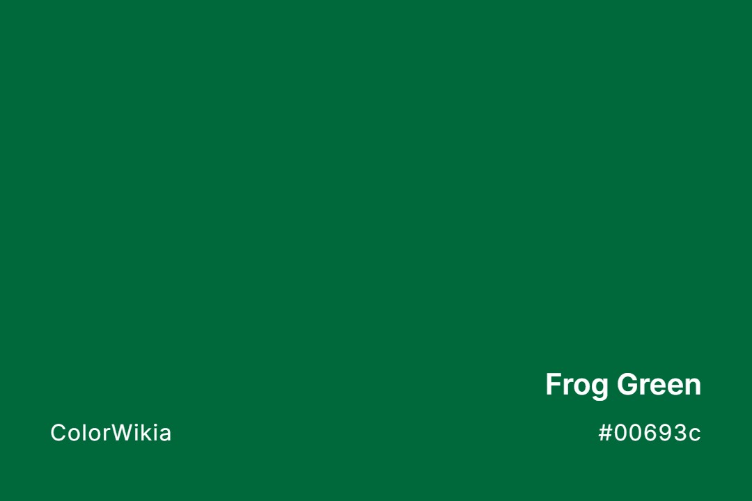 frog green color 00693c