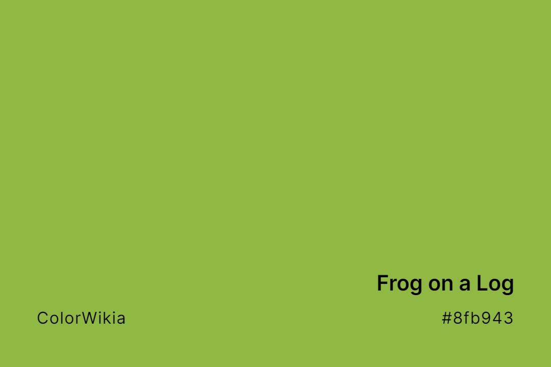 frog on a log color 8fb943