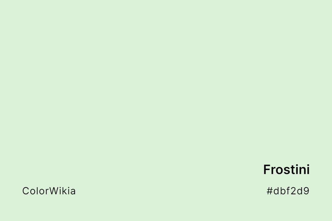 Frostini Color – #dbf2d9: Codes and Complete Breakdown