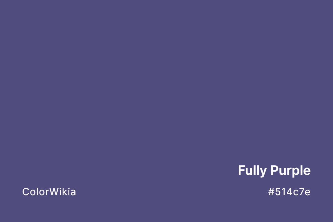 Fully Purple Color – #514c7e: Codes and Complete Breakdown