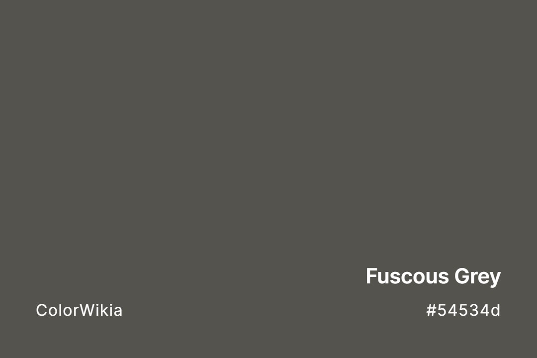 Fuscous Grey Color – #54534d: Codes and Complete Breakdown