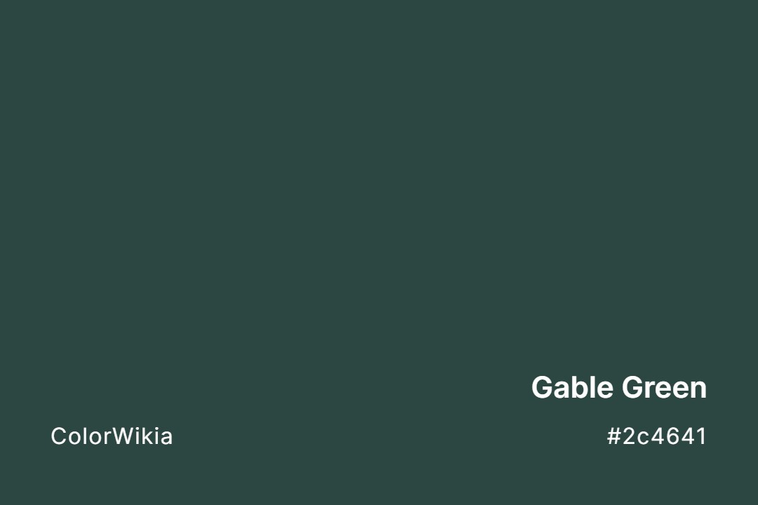 Gable Green Color – #2c4641: Codes and Complete Breakdown