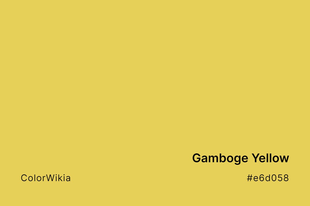 Gamboge Yellow Color – #e6d058: Codes and Complete Breakdown