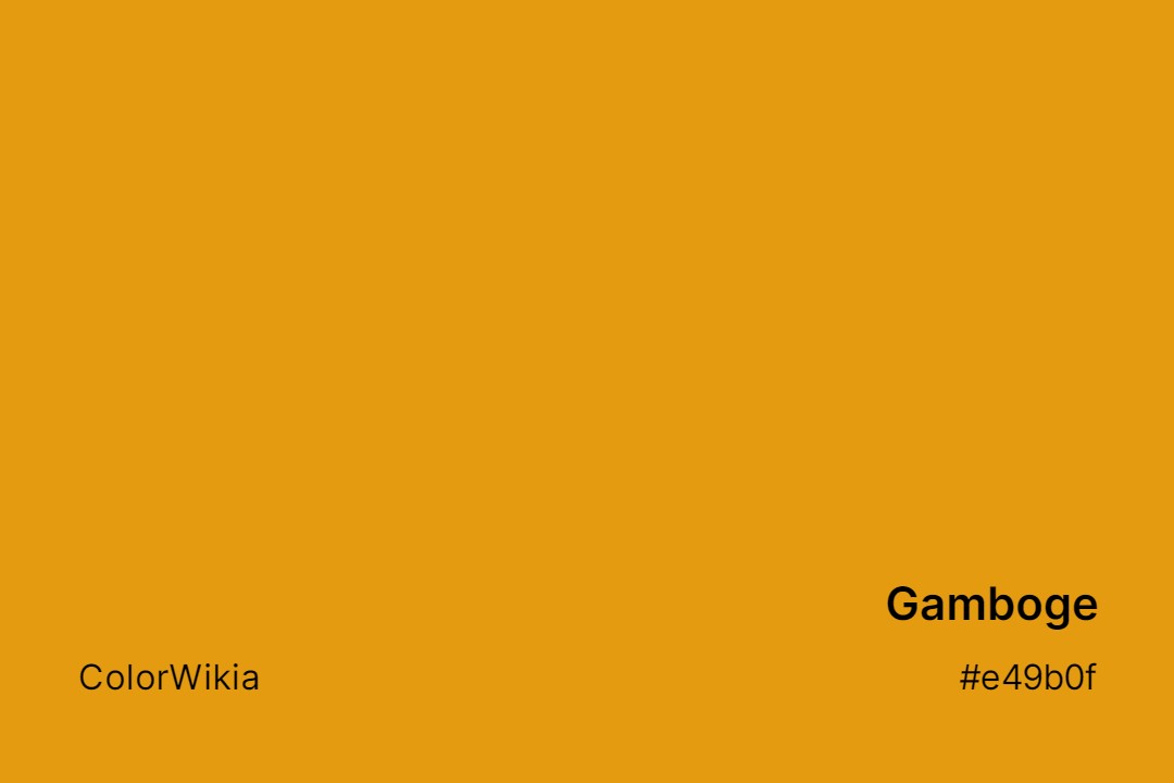 Gamboge Color – #e49b0f: Codes and Complete Breakdown