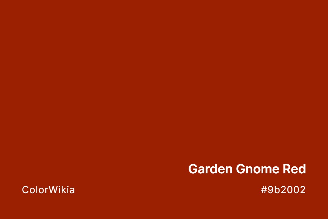 Garden Gnome Red Color – #9b2002: Codes and Complete Breakdown
