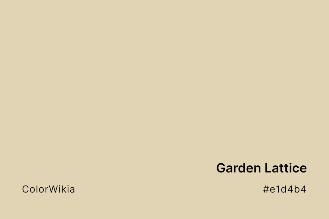 Garden Lattice Color – #e1d4b4: Codes and Complete Breakdown
