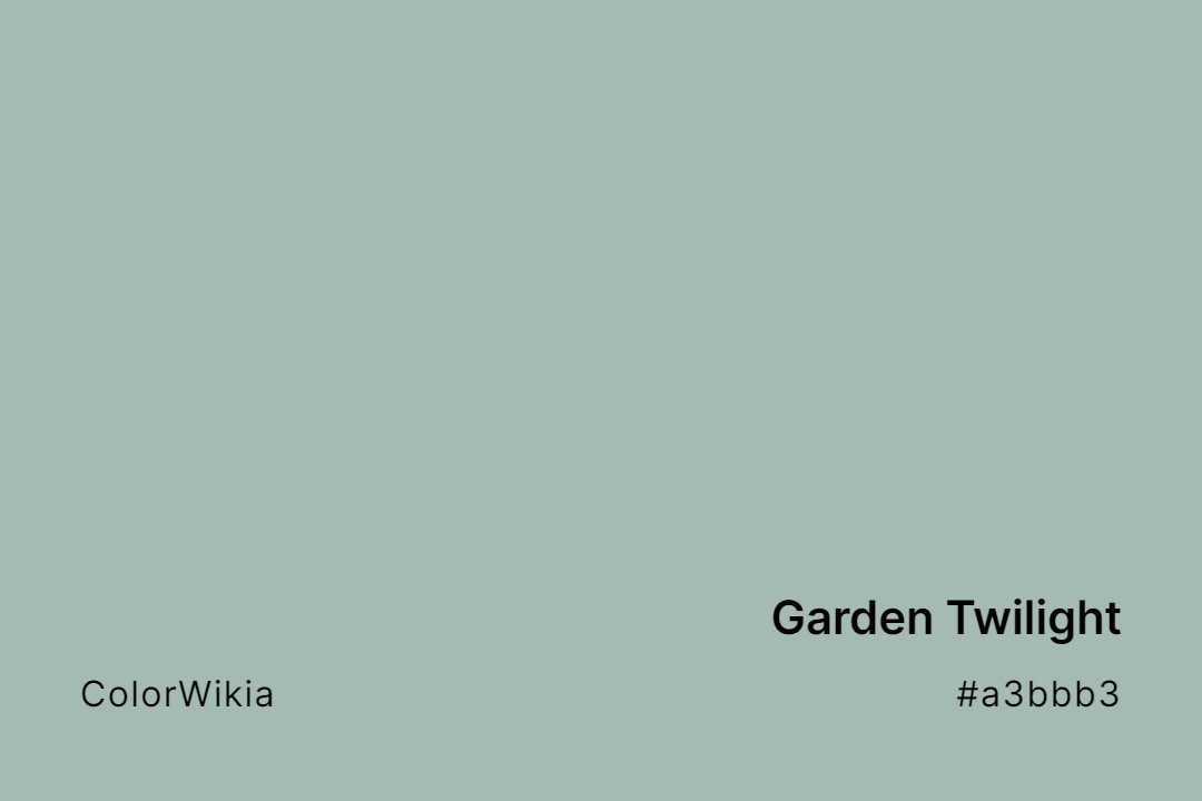 Garden Twilight Color – #a3bbb3: Codes and Complete Breakdown