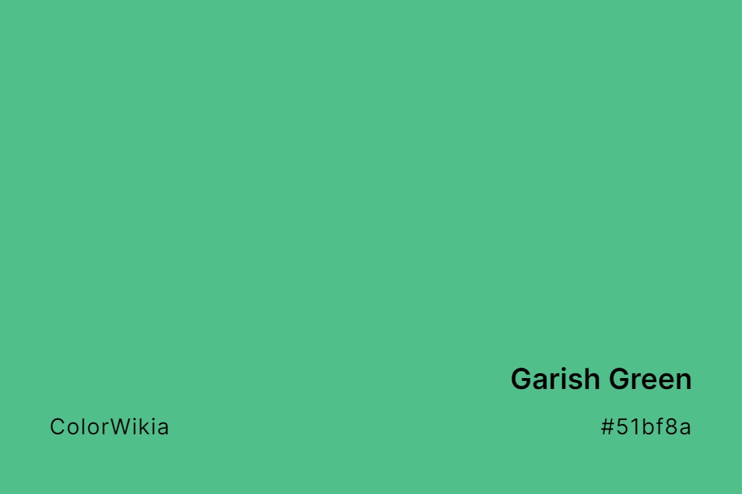 Garish Green Color – #51bf8a: Codes and Complete Breakdown