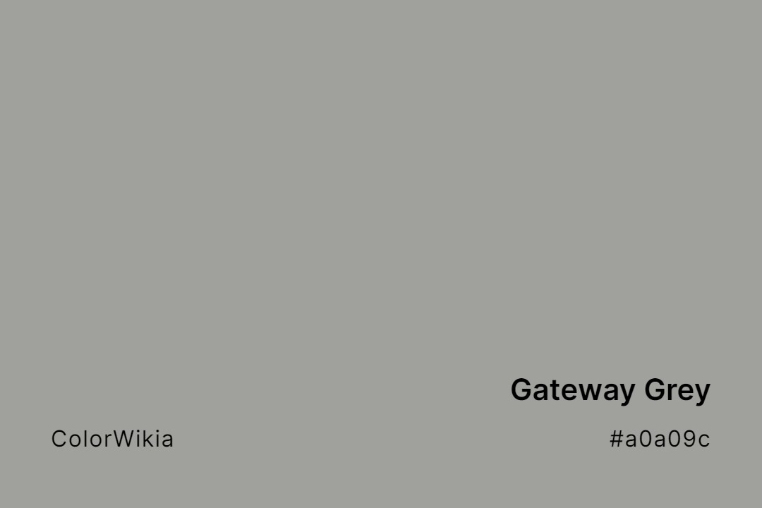 Gateway Grey Color – #a0a09c: Codes and Complete Breakdown