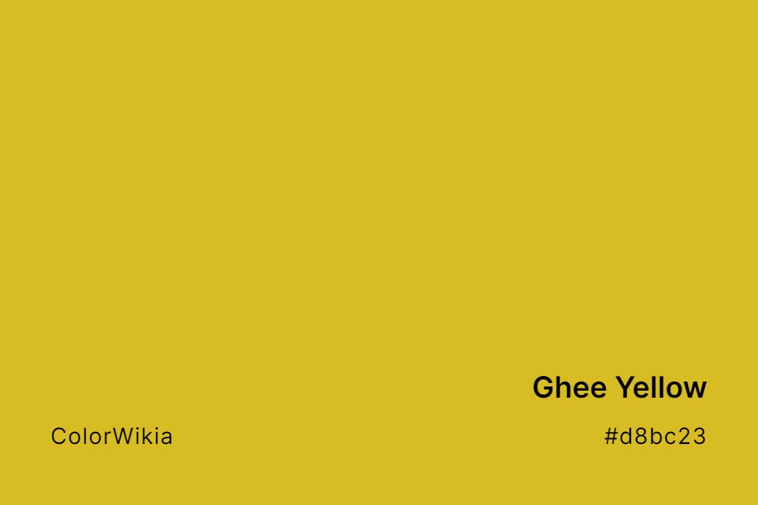 Ghee Yellow Color – #d8bc23: Codes and Complete Breakdown
