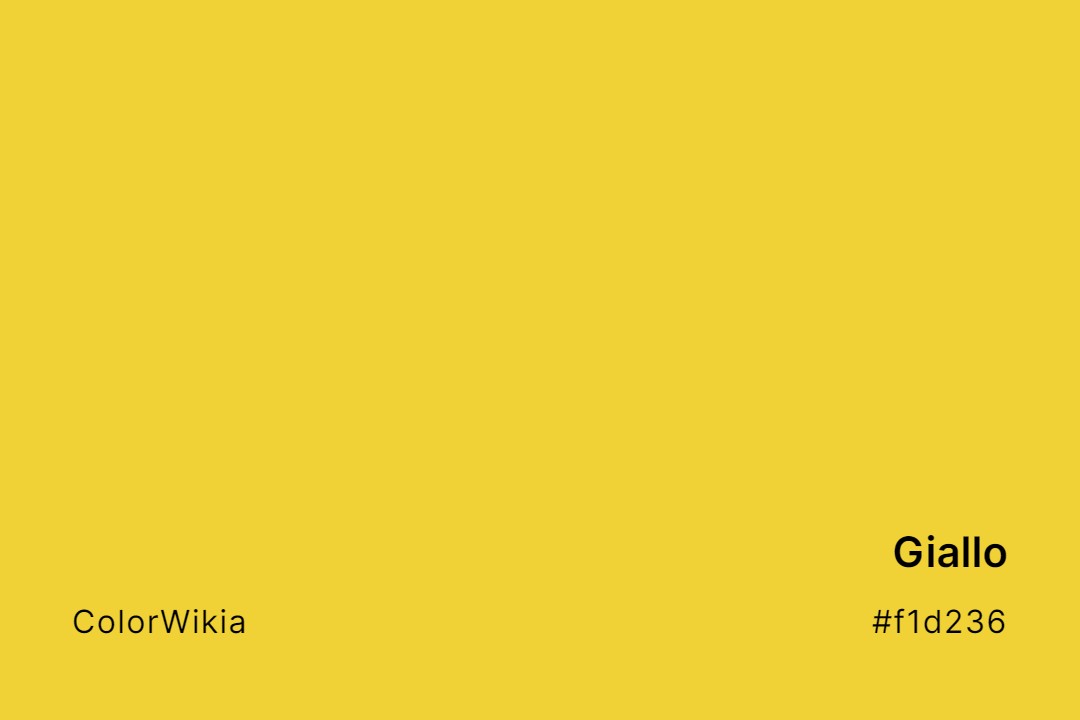 Giallo Color – #f1d236: Codes and Complete Breakdown