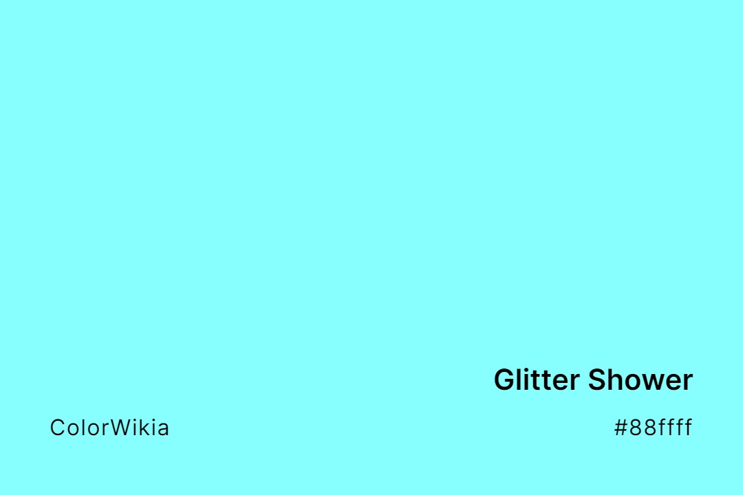 glitter shower color 88ffff