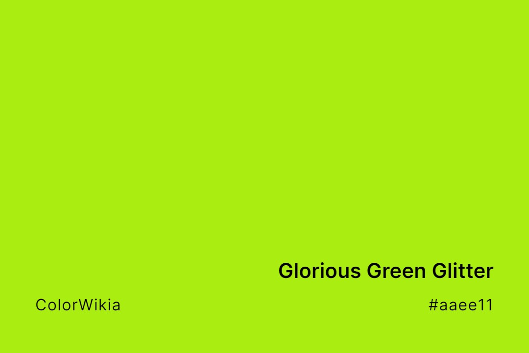 glorious green glitter color aaee11