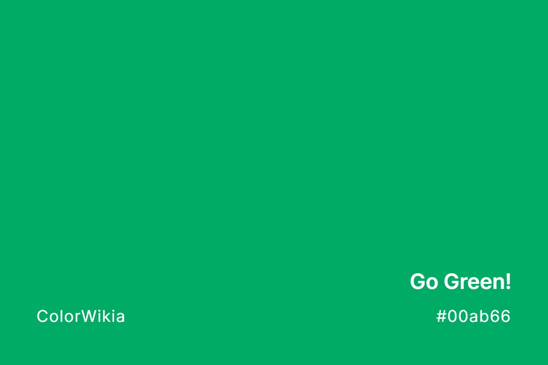 go green color 00ab66