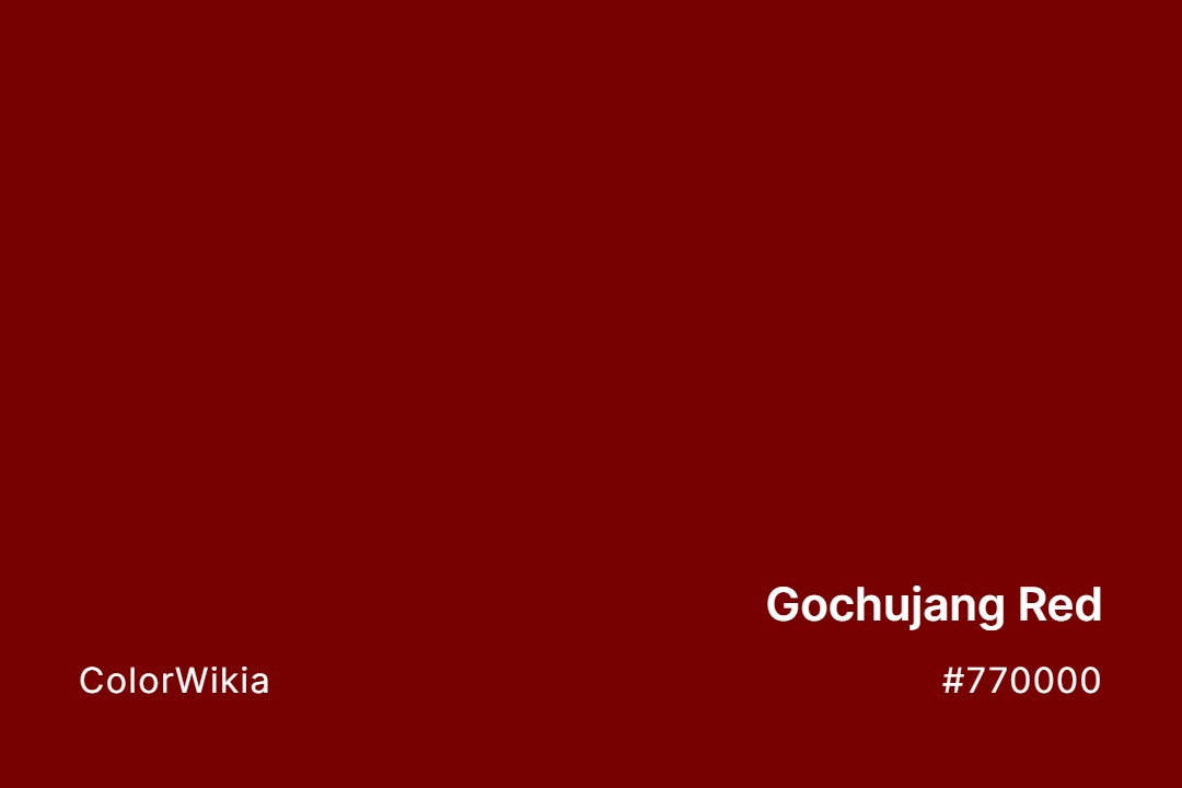 Gochujang Red Color – #770000: Codes and Complete Breakdown