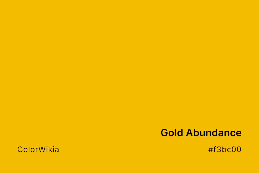 Gold Abundance Color – #f3bc00: Codes and Complete Breakdown