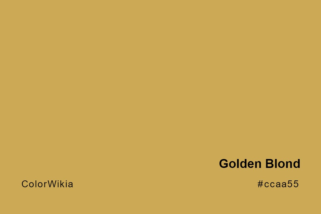 golden blond color ccaa55