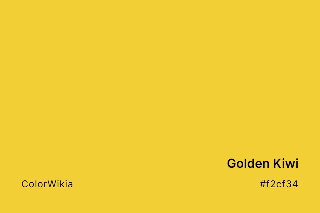 Golden Kiwi Color – #f2cf34: Codes and Complete Breakdown