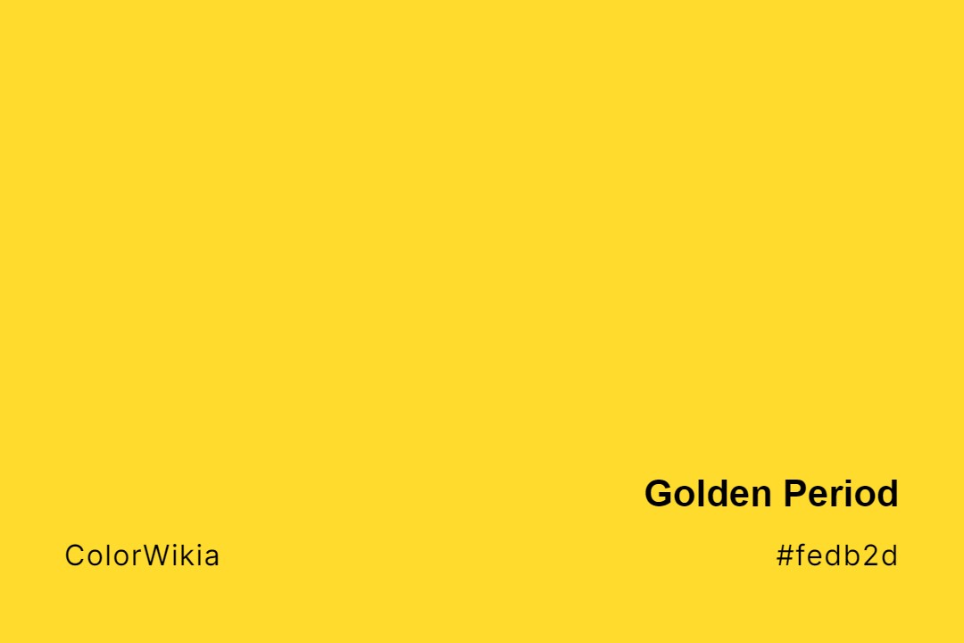 Golden Period Color – #fedb2d: Codes and Complete Breakdown