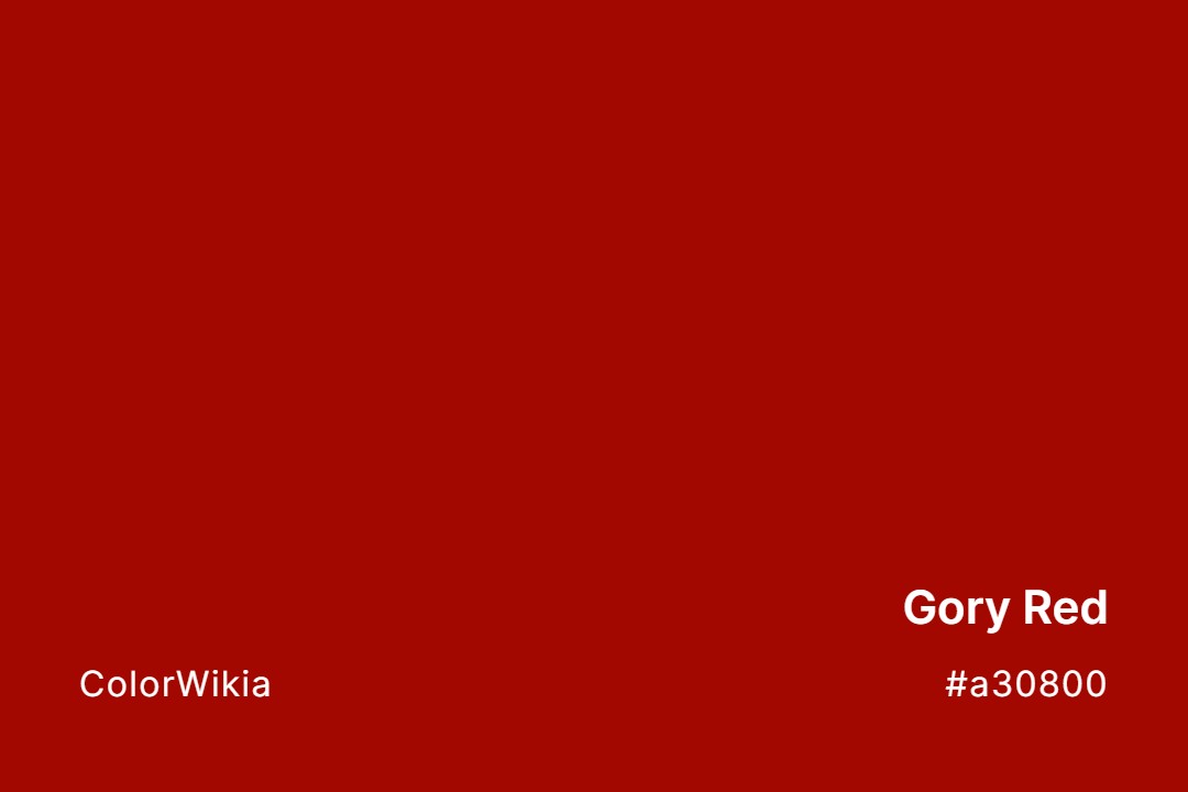 Gory Red Color – #a30800: Codes and Complete Breakdown