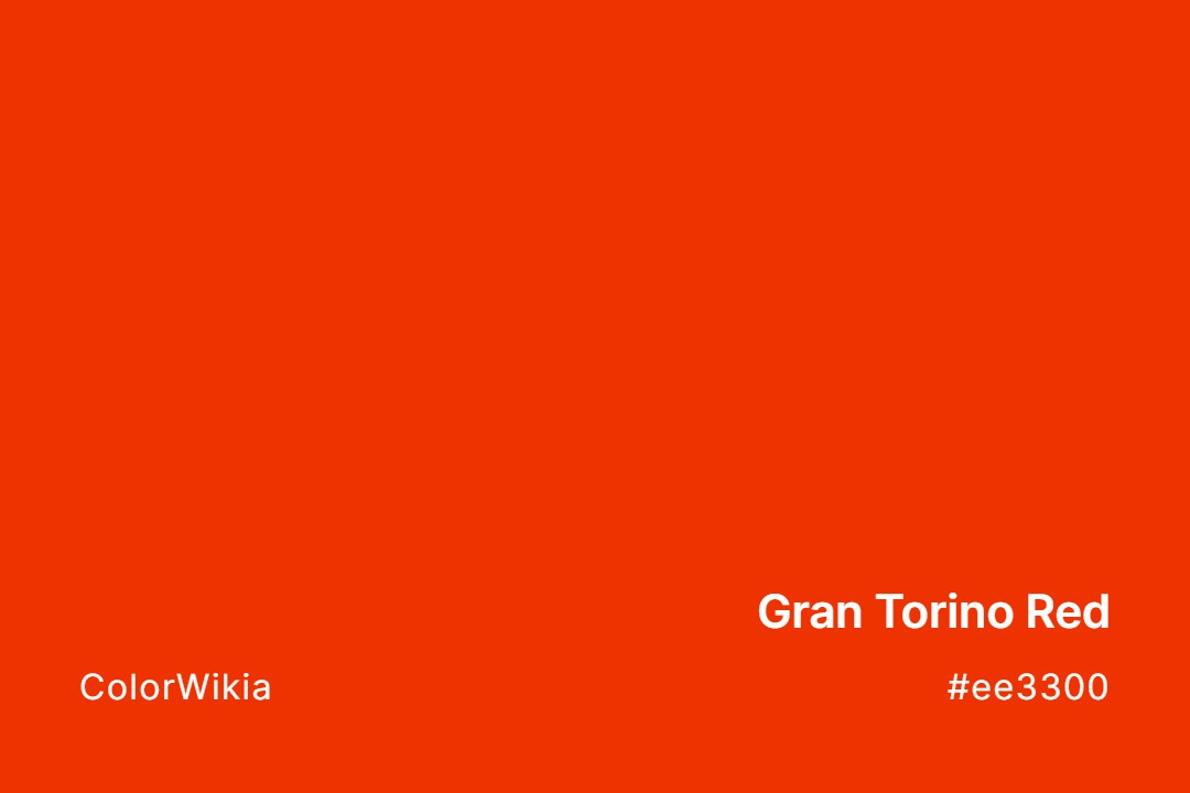 Gran Torino Red Color – #ee3300: Codes and Complete Breakdown