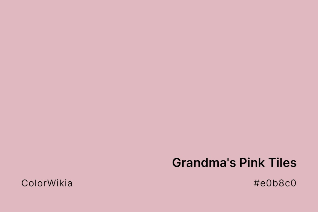 Grandma’s Pink Tiles Color – #e0b8c0: Codes and Complete Breakdown