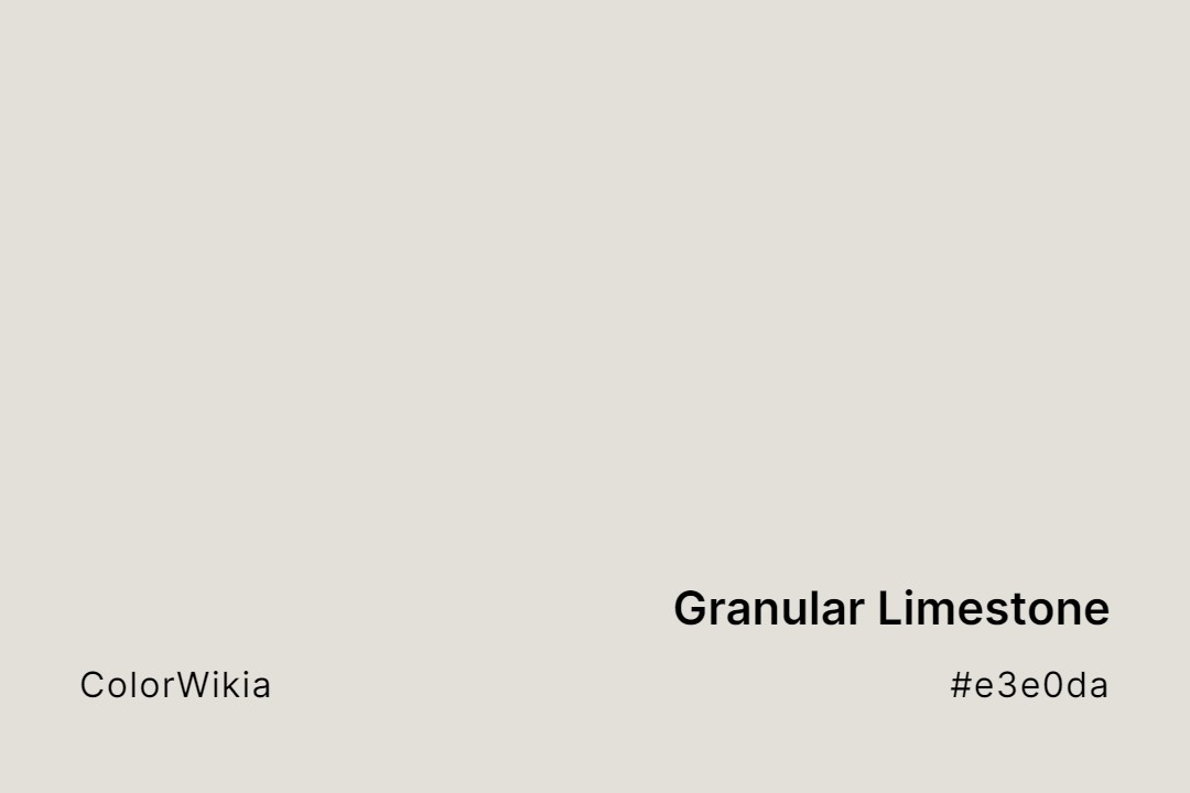 Granular Limestone Color – #e3e0da: Codes and Complete Breakdown