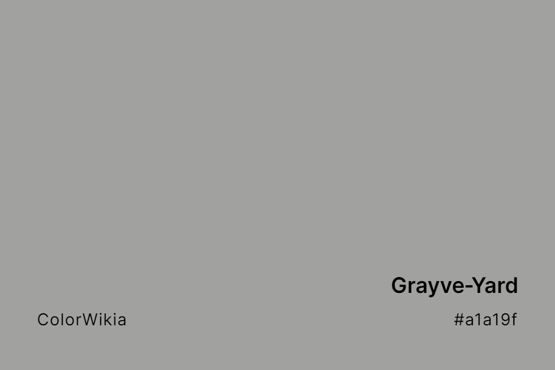 Grayve-Yard Color – #a1a19f: Codes and Complete Breakdown