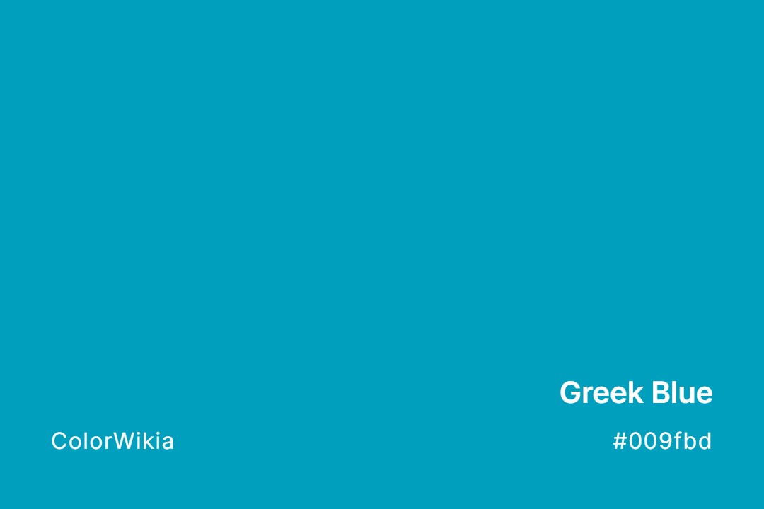 greek blue color 009fbd