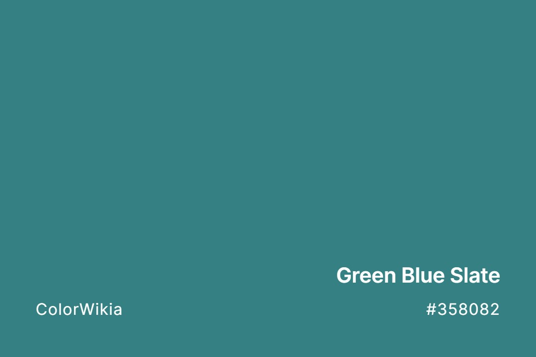 Green Blue Slate Color – #358082: Codes and Complete Breakdown