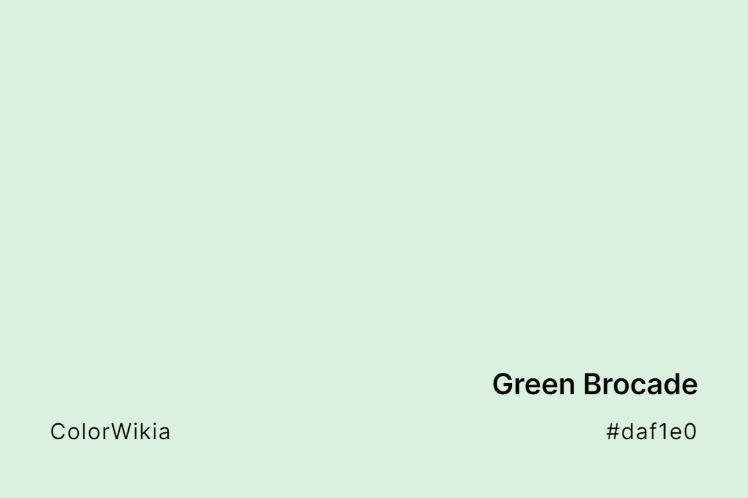green brocade color daf1e0
