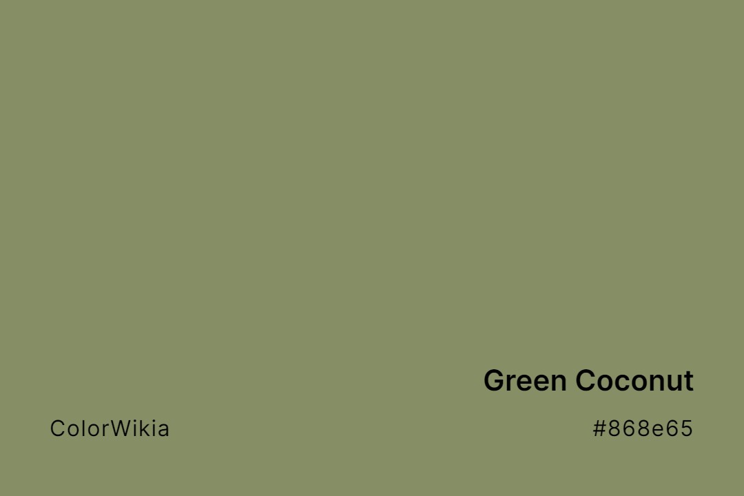 green coconut color 868e65